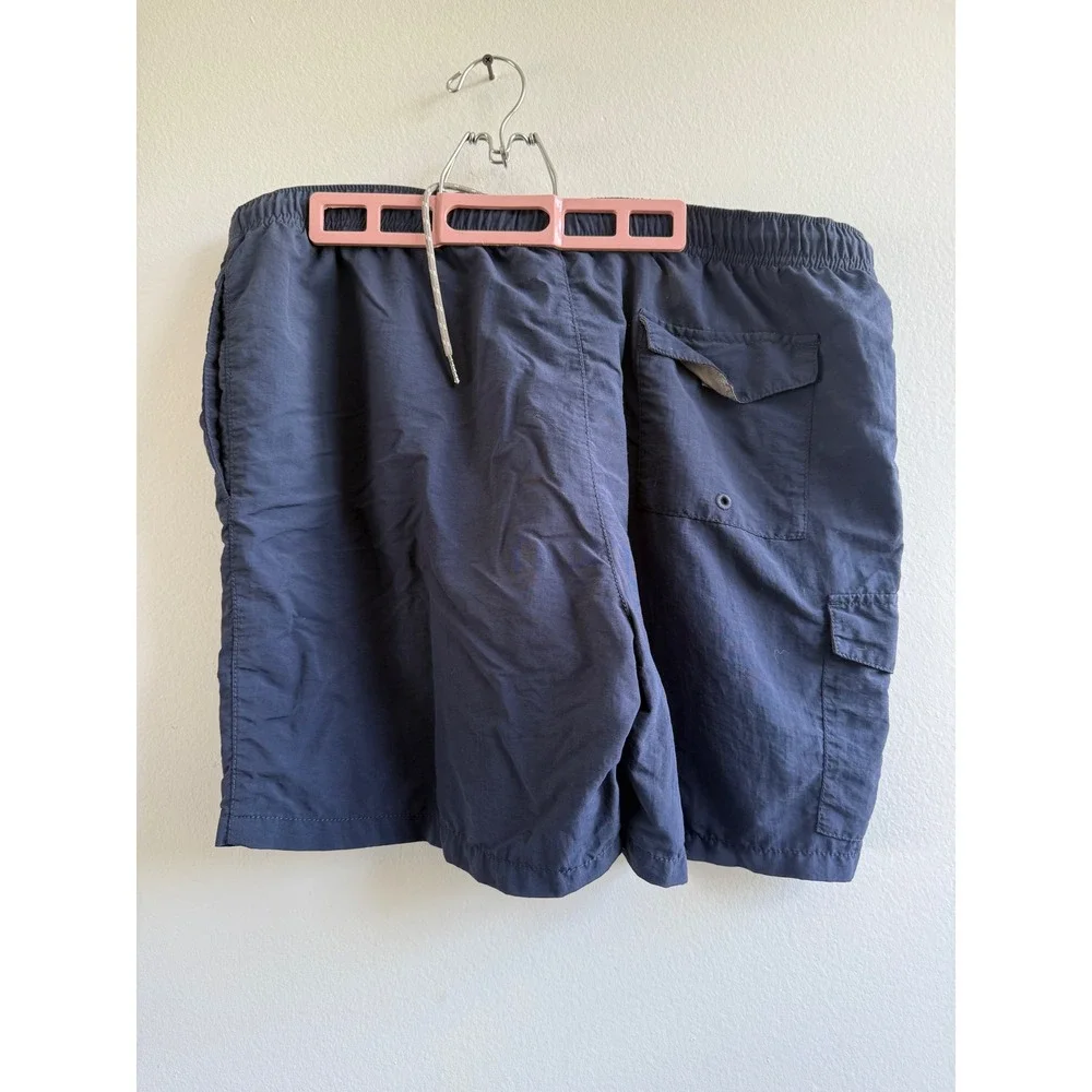 Tommy Bahama Relax Mens XL Navy Blue Nylon Mesh Lined Cargo‎ Swim Trunks Shorts